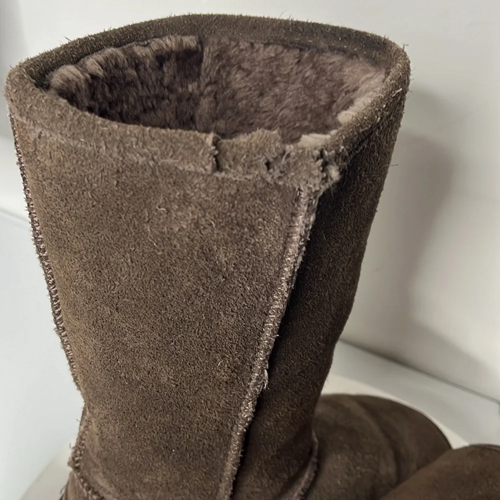 Bjorndal leather & sheepskin lined brown boots Sz 7
